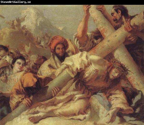 Giandomenico Tiepolo Christ Falls on the Road to Calvary